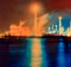 Photograph of oil refineries along Mississippi River by AnnieLaurie Erickson